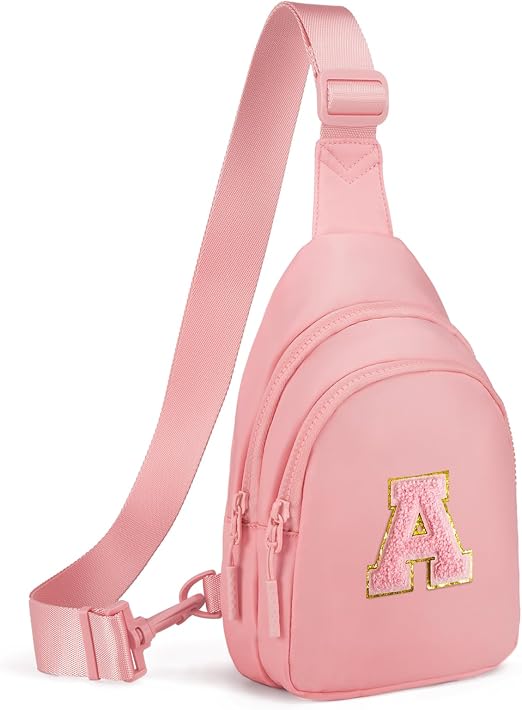 Viverte Small Initial Sling Bag for Girls & Women - Cute Crossbody Fanny Pack Gift