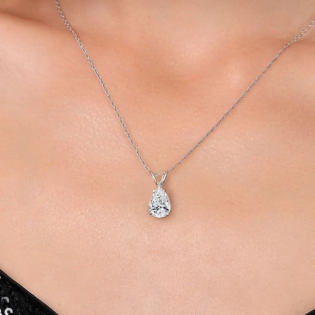 em Stone King 1-5 Ct IGI Lab Diamond Pendant 14K Gold | IGI Certified Lab Grown Diamond Pendant Necklace for Women | D-E Color | VS1-VS2 Clarity | With 18 Inch Gold Chain