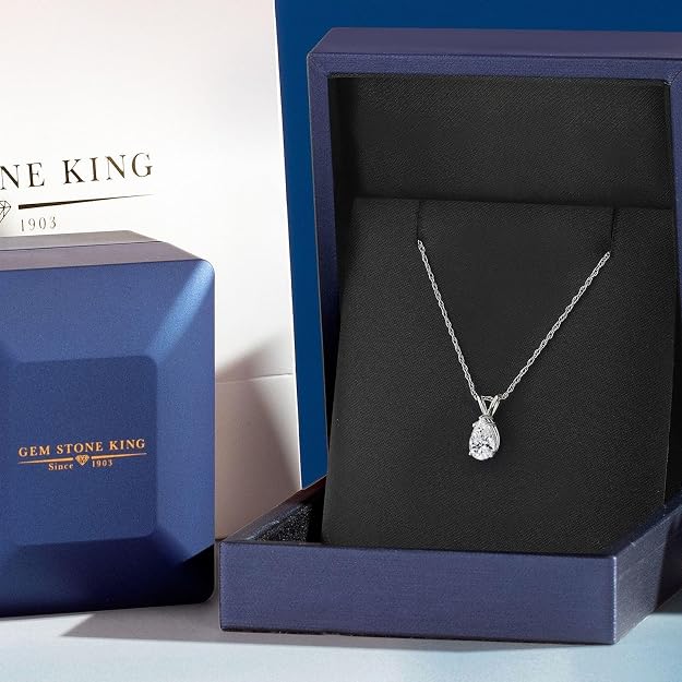 em Stone King 1-5 Ct IGI Lab Diamond Pendant 14K Gold | IGI Certified Lab Grown Diamond Pendant Necklace for Women | D-E Color | VS1-VS2 Clarity | With 18 Inch Gold Chain